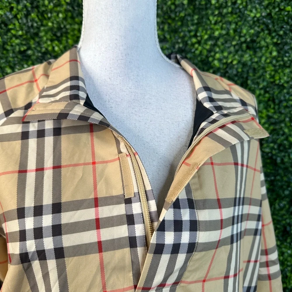 Men’s Burberry Golf nova check quarter zip pull‎ over